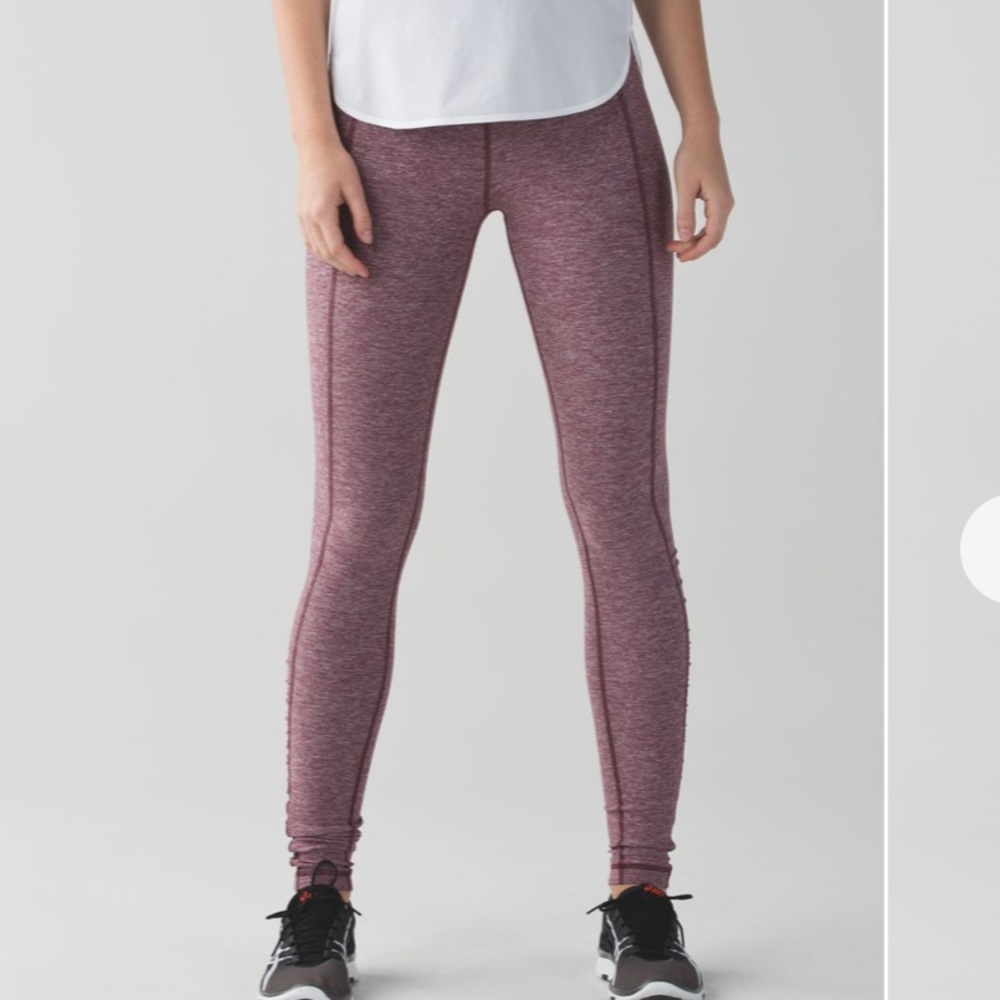 Lululemon Turn Around Tight leggings pants in Heathered Bordeaux Drama size 4